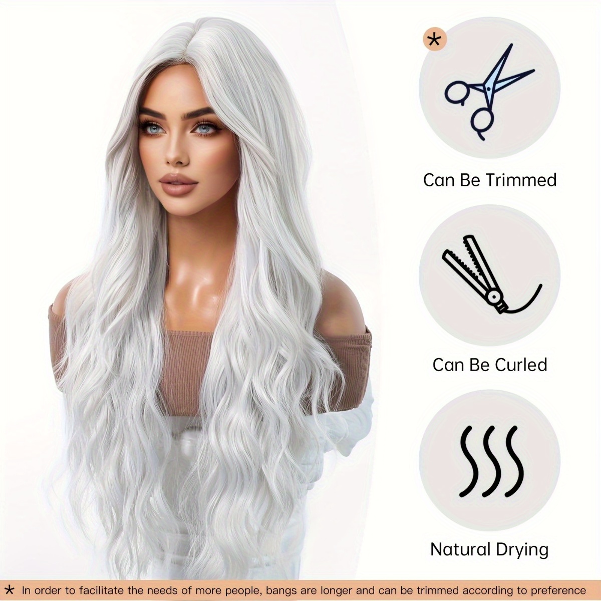 Hair Care Curly Hair - Parrucca in fibra sintetica di marca