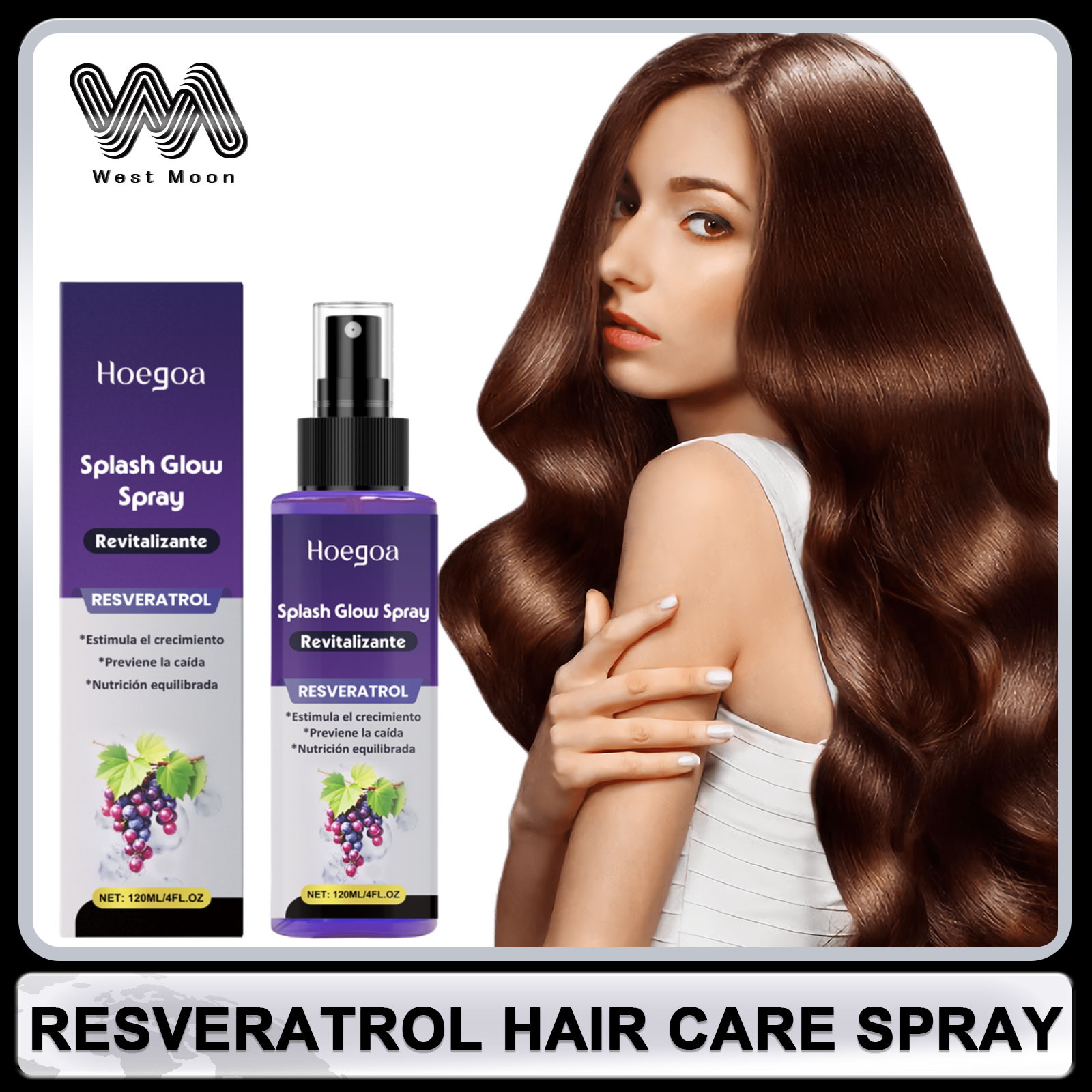 Hair Care Curly Hair - Resveratrol Cura dei capelli Spray Anti