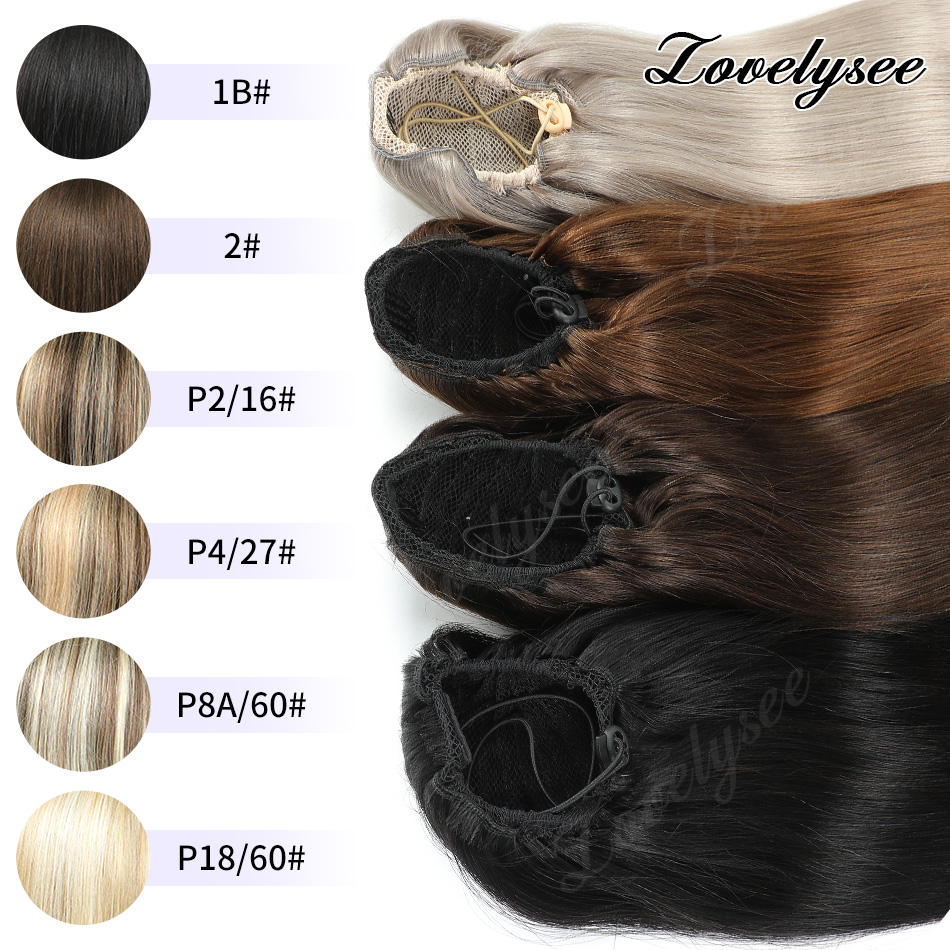 Clip In Hair Piece - Coda di Cavallo Corta con Cordoncino